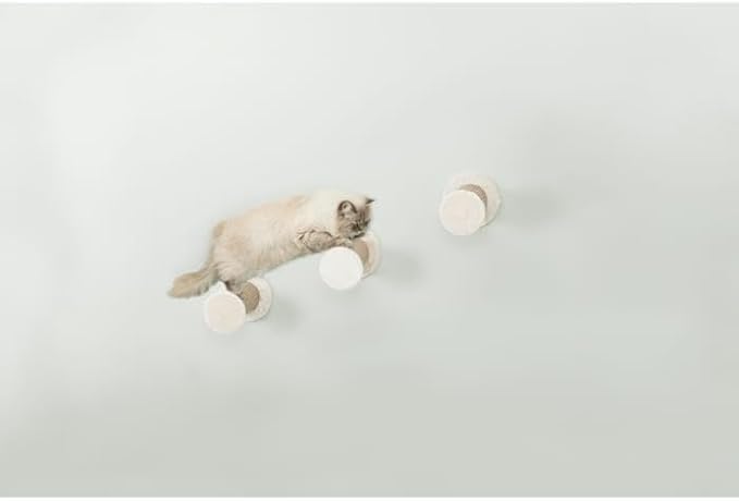 TRIXIE Wall Mount XXL Cat Climbing Steps, Cat Furniture, Scratching Post, 3pcs, Brown