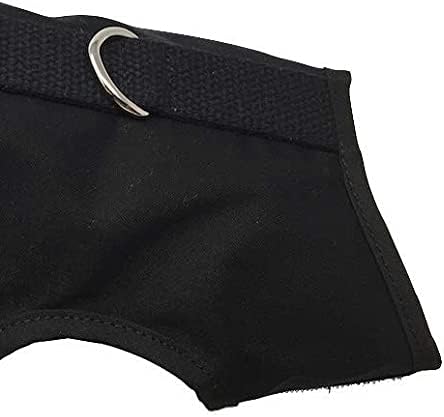 Cat Harness - Cat Walking Harness, Secure & Comfortable, Ultra-Strong Hook-and-Loop, Soft Breathable Cotton, Made in USA - Black, S/M