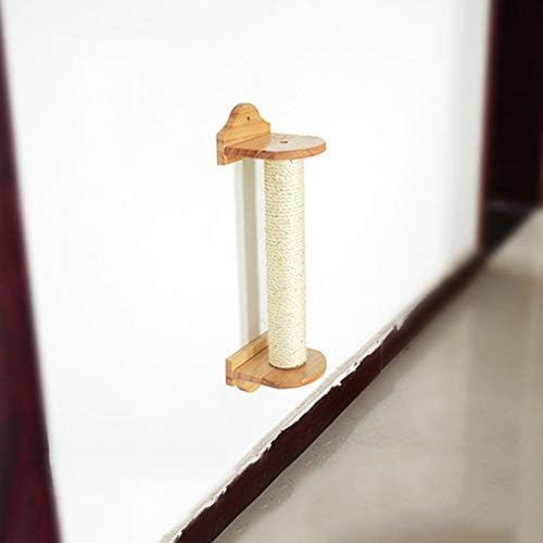 Wall Mounted Cat Scratching Post Sisal Pole Cat Tree Scratcher Kitty Furniture 2.4x15.8