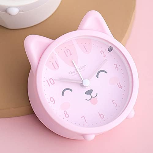 3" Cartoon Animal Alarm Clock Silicon Analog Silent Non Ticking Backlight Desk Clock