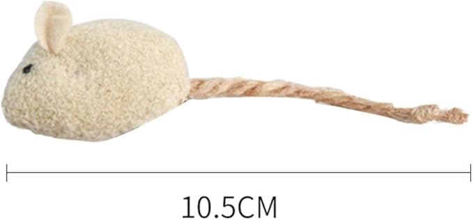 3Pcs Pets Interactive Playing Toys, Plush Simulation Rat Mouse Scratch Bite Chewing Toy for Pet Cat Kitten Khaki Blue Cat Mice and Animals Toys Pet Supplies