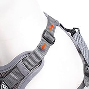 cat Chest Harness and Leash, Anti-Escape Adjustable Soft mesh cat Leash and Chest Harness Set for All Types of Cats cat Vests (Grey, 16.5-22.04lb)