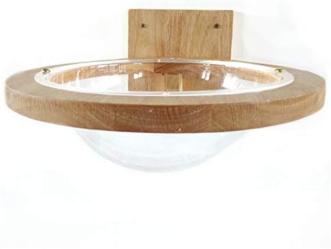 Wall-Mounted Wooden Space Clear Capsule Cat Bed Small Pets Bed Toy Furniture(Large Capsule)