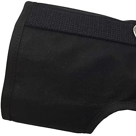 Cat Harness - Cat Walking Harness, Secure & Comfortable, Ultra-Strong Hook-and-Loop, Soft Breathable Cotton, Made in USA - Black, S/M