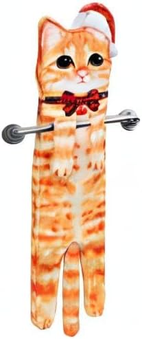 AGRIMONY Cat Funny Hand Towels for Bathroom Kitchen - Cute Decorative Cat Decor Hanging Washcloths Face Towels Super Absorbent Soft - Housewarming Birthday Christmas Fun Gifts for Women Cat Lovers