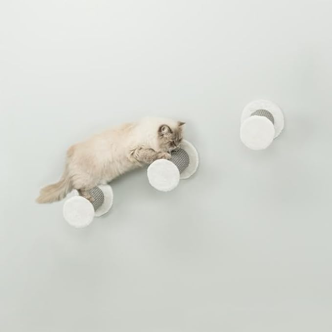 TRIXIE Wall Mount XXL Cat Climbing Steps, Cat Furniture, Scratching Post, 3pcs, Gray