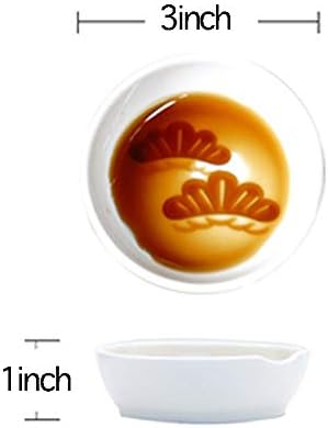 4pcs Ceramic Japanese Relief Seasoning Dishes Relish Plate Appetizer Plates,3inches