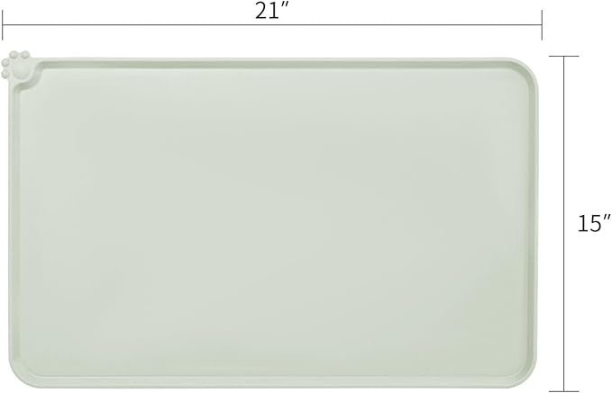 AUDWUD Silicone Waterproof Pet Feeding Mats,Anti Slip Bowl Pad,Dog Mat for Food and Water