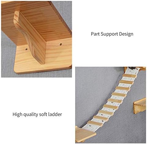 TINTON LIFE® Large Wooden Cat Kitten Climber Tree Cloud Shelf Board Wall Mounted Cat Perch