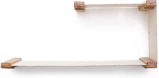 Catastrophic Creations Double Decker Cat Hammock – Wall Mounted Cat Tree with Hammock Perch – Cat Wall Hammock w/Canvas Fabric – Bamboo Cat Tower for Indoor Cats – Modern Cat Furniture