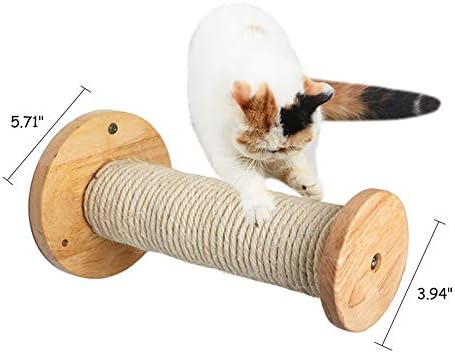 La La Pet® Wood Cat Scratching Post Cat Shelf Board Floating Cat Perch Cat Climber Cat Scratcher Wall Cat Furniture Cat Climber Bed Tower Tree, Single