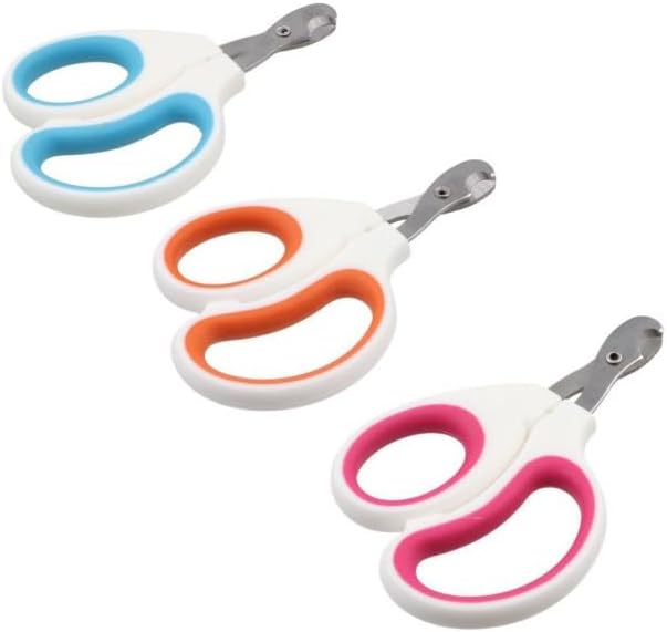 3Pcs Pet Nail Clippers for Small Animals, Professional Cat Dog Nail Trimmer Scissors with Non-Slip Handle, Portable Puppy Kitten Claws Trimmer Pet Grooming Tool