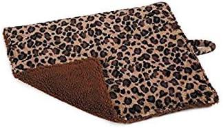 Prairie Horse Supply Quality Thermal Cat Mat and Free Cat Toy (Beige Leopard) (1 Mat) Cozy Self Heating Warming Kitty Kitten Puppy Small Dog Bed, Reversible Washable Pad, No Electricity