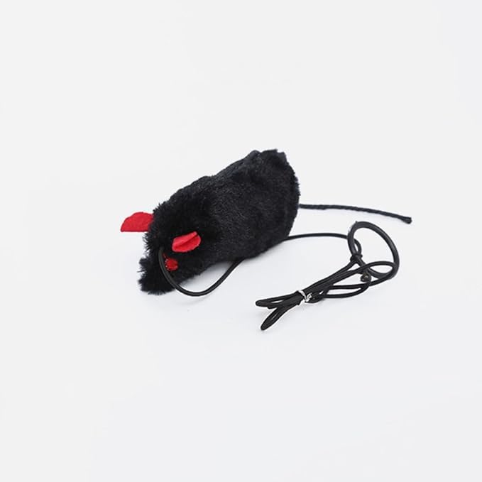 balacoo 3 Pcs Interactive Cat Mouse Toys With Pull Ring, Plush Mice Cat Squeak Toys, Cat Toys Mice For Indoor Cats (3 Colors)