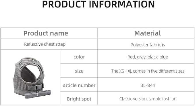 Comfort Step-in Cat Dog Harness and Leash Set for Puppies Cats Kitty Escape Proof Pet Vest Harnesses for Small Animals Rabbit/Mouse/Cats (L:5-7KG, Red)