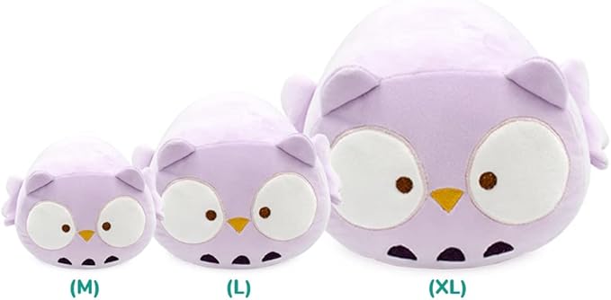Anirollz Stuffed Animal Plush Toy – 10" Medium Plush Doll | Soft, Squishy, Cute, Comfort, Safe | Birthday Gift Pillow with Cute Character Lavender Owl Owlyroll