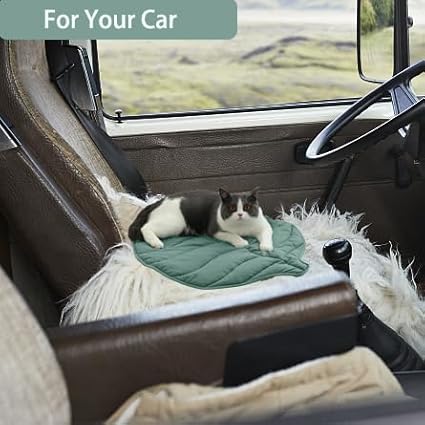 30 X 20 Inch Leaf Shaped Cotton Cat Bed Pad, Warming Cat and Dog Bed Mat, Pet Warming Pad for Cats, Cat Warmer Mat for Feral and Indoor Cats, 2024 Enlarged and Thickened Cat Leaf Beds