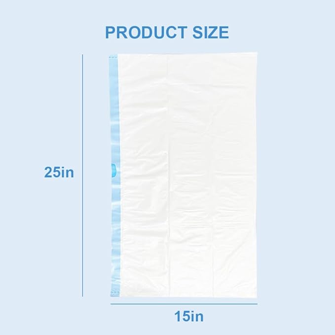 120 Count Waste Drawer Liners Bags Compatible with Litter Box Robot 3/4, Thick Self-cleaning Cat Litter Box Liners refill with Drawstring 9-11 Gallons, Replacement Waste Bags for Cat Pan Waste