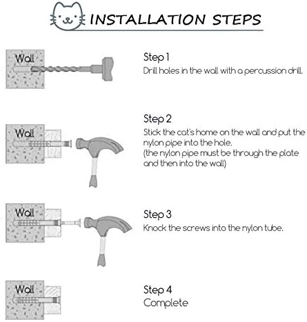 La La Pet® Wall Mounted Creative Cat Bed Cat Condo Cat Lounger Bed Cat Perch Floating Cat Shelf Cat Tree Cat Furniture (Bed)