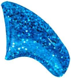 60 Piece Soft Nail Caps with Adhesive for Cat Claws - Sapphire Glitter Large