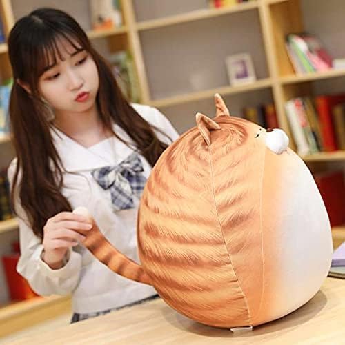 ARELUX 18In High Chubby Cat Plush Pillow, Cute Fat Kitty Cat Stuffed Animal Soft Kitten Adorable Hugging Pillow Anime Plushies,Funny Toy Birthday for Adults Friends