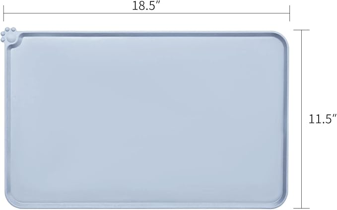 AUDWUD Silicone Waterproof Pet Feeding Mats,Anti Slip Bowl Pad,Dog Mat for Food and Water