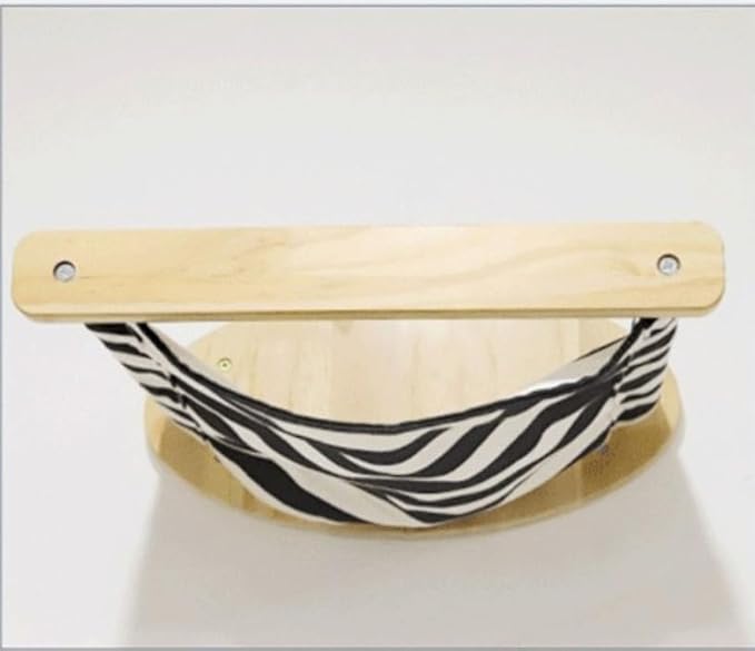 Cat Scratching Staircase, Wooden Climbing Post for Cats, Stairway Design Cat Climbing Shelf Wall Mounted, Four Step Cat Stairway with Jute Scratching for Cats Perch Platform (Stripes Hammock)