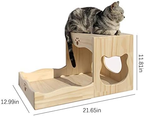 La La Pet® Wall Mounted Creative Cat Bed Cat House Floating Cat Perch Cat Shelf Cat Lounger Cat Shelter Cat Tree Condo Cat Furniture (Courtyard)