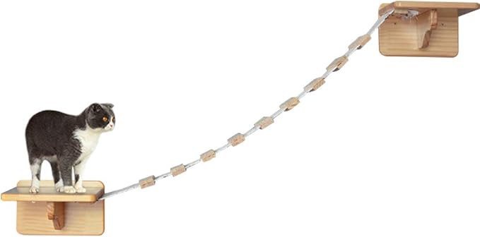 TINTON LIFE® Large Wooden Cat Kitten Climber Tree Cloud Shelf Board Wall Mounted Cat Perch