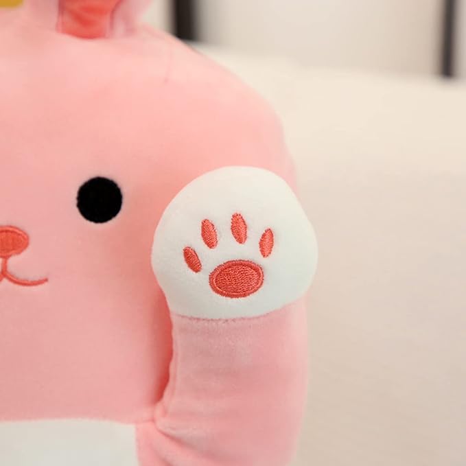 37.40'' Giant Bunny Stuffed Animals Bunny Plush Pillow Toy Cute Cartoon Soft Long Body Sleeping Pillow Gift for Kids Girlfriend(Pink)
