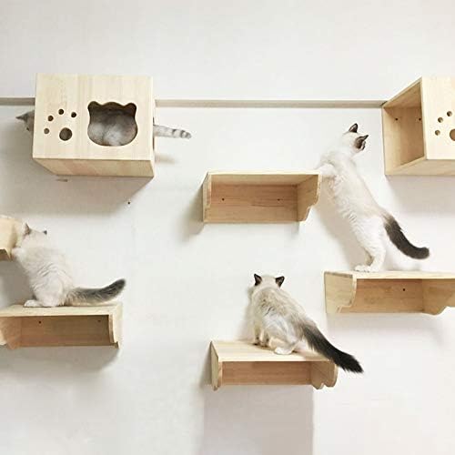 La La Pet® Wall Mounted Creative Cat Bed Cat Condo Cat Lounger Bed Cat Perch Floating Cat Shelf Cat Tree Cat Furniture (Bed)