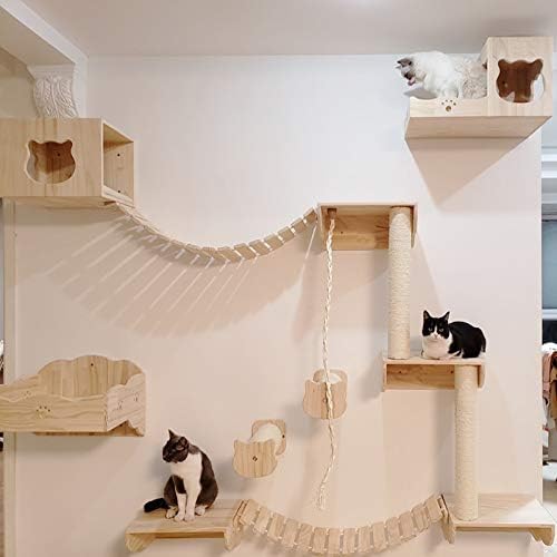 La La Pet® Wall Mounted Creative Cat Bed Capsule Cat House Cat Perch Floating Cat Shelf Cat Tree Cat Furniture (Cloud)