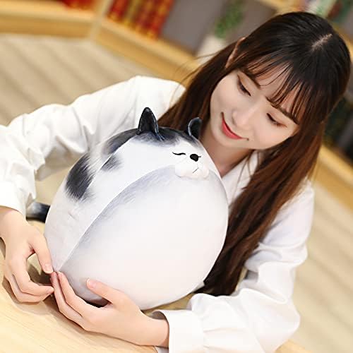 ARELUX 11.8In High Chubby Cat Plush Pillow, Cute Fat Kitty Cat Stuffed Animal Soft Kitten Adorable Hugging Pillow Anime Plushies,Funny Toy Birthday for Adults Friends
