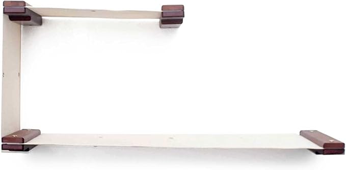 Catastrophic Creations Double Decker Cat Hammock – Wall Mounted Cat Tree with Hammock Perch – Cat Wall Hammock w/Canvas Fabric – Bamboo Cat Tower for Indoor Cats – Modern Cat Furniture