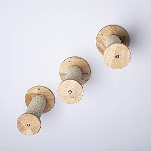 La La Pet® 3Pcs Wood Cat Scratching Post Cat Shelf Board Floating Cat Perch Cat Climber Cat Scratcher Wall Cat Furniture Cat Climber Bed Tower Tree