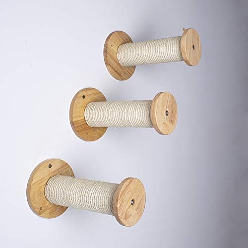 La La Pet® 3Pcs Wood Cat Scratching Post Cat Shelf Board Floating Cat Perch Cat Climber Cat Scratcher Wall Cat Furniture Cat Climber Bed Tower Tree