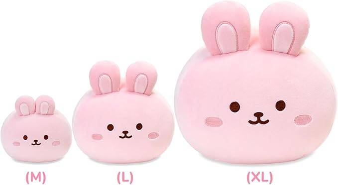 Anirollz Stuffed Animal Plush Toy – 15" Large Plush Doll | Soft, Squishy, Cute, Comfort, Safe | Birthday Gift Pillow with Cute Character Pink Bunny Rabbit Bunniroll