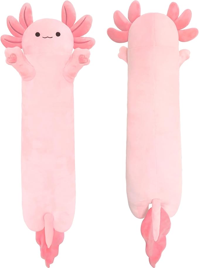 Axolotl Plush,Long Axolotls Plush Toys Pillow,19.6 Inch Cute Axolotl Stuffed Animal, Axolotls Plush Toy Gift for Girls Boys