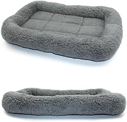 Enjoying Plush Cat Bed Mat, 16" x 22", Self Warming Cat Bed with Pillow Around, Dog Kitty Relying/Curling Sleep Cushion, Warm Bed for Small to Medium Dogs Cats Rabbits, Antiskid Bottom, Medium