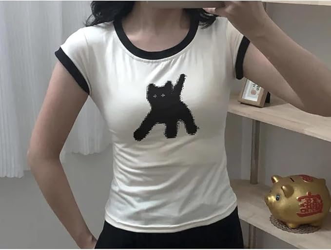 Baby Tees Women Graphic Tops Y2K Grunge Clothes