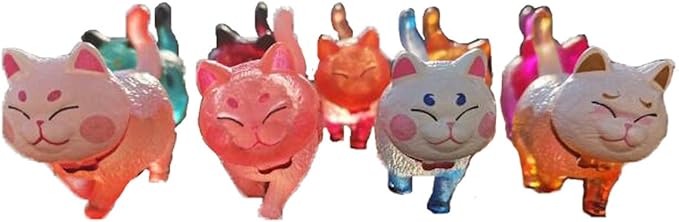 9 Pcs Colorful Cute Miniature Cat Figure Animal Cat Characters Toys Mini Figure Collection Playset, Cake Topper, Plant, Automobile Decoration
