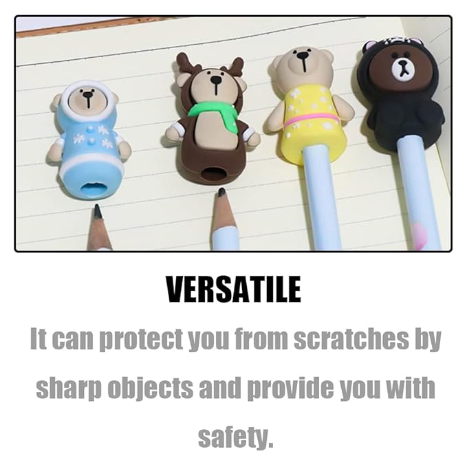 8 Pcs Nipper Protective Sleeves Cute Cat Paw Protective Covers Cute Animal Cuticle Scissors Cover Caps for Nail Nipper Tweezers etc