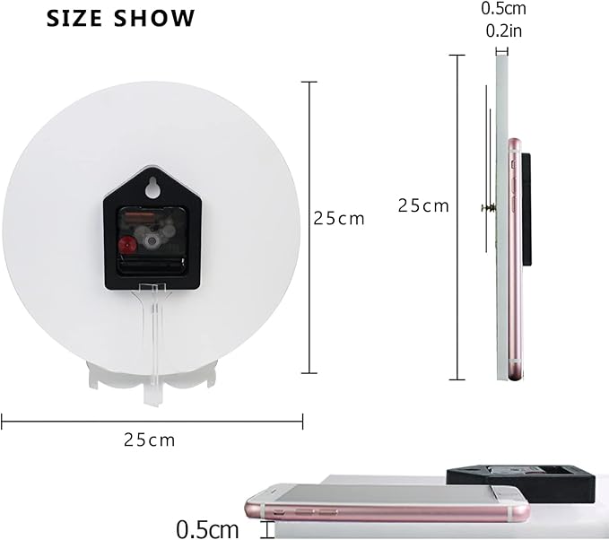 ALAZA Lemon Wall Clock for Kitchen - 9.5 in Yellow Non-Ticking Round Battery Operated Decorative Clock