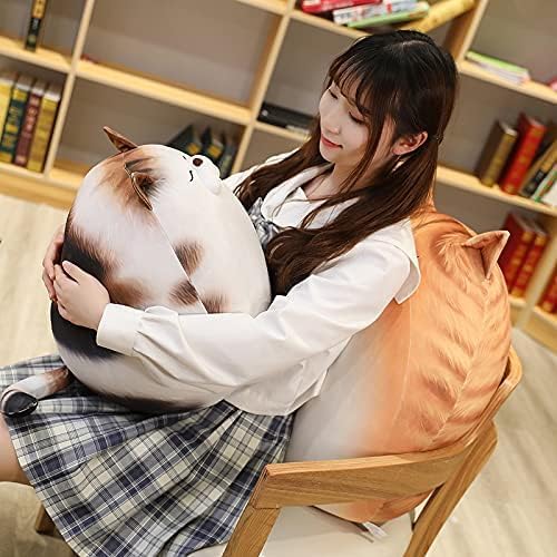 ARELUX 18In High Chubby Cat Plush Pillow, Cute Fat Kitty Cat Stuffed Animal Soft Kitten Adorable Hugging Pillow Anime Plushies,Funny Toy Birthday for Adults Friends