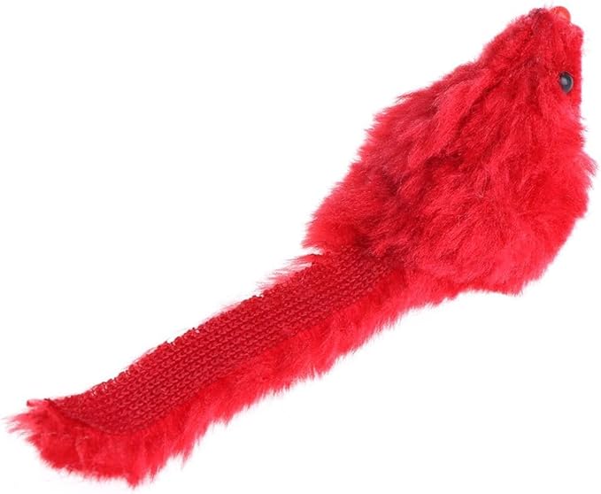 5Pcs Interactive Flocking Plush Mice Toys for Cats - Soft Kitten Catch & Training Play Toys,Flexible Indoor Exercise,Small Plush Biting Toys for Cat Tents,Beds & Houses-Perfect for Indoor Cats（Random）