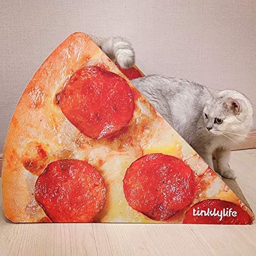Cat Condo Scratcher Cardboard, Looking Well with Delicious Pizza Shape Cat Scratching House Bed Furniture Protector