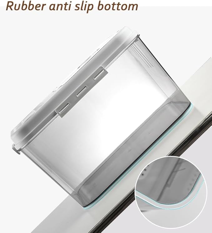 Airtight Cat Food Storage Container,5 Liters Cat Food Bin,4~5Lbs Cat Food Bucket With Measuring Cup-Pet Food Container for Cat food, Kibble,Cat treats-BPA Free Plastic