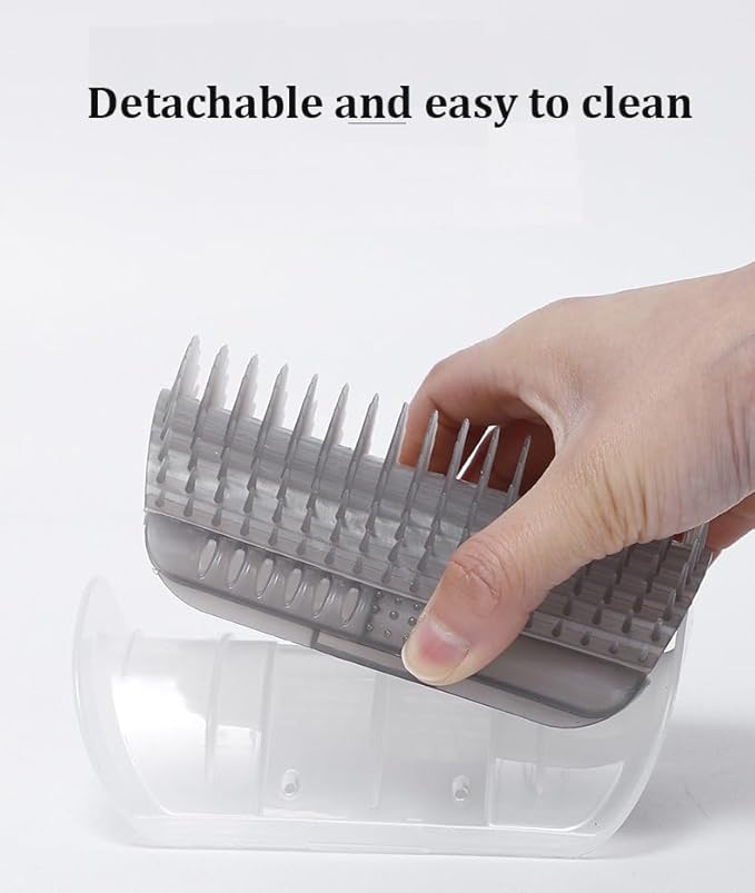 3 Pcs Cat Self-Groomer Soft Wall Corner Cat Grooming Brush Indoors Pet Scratcher Massage Comb with Catnip for Long Short Fur