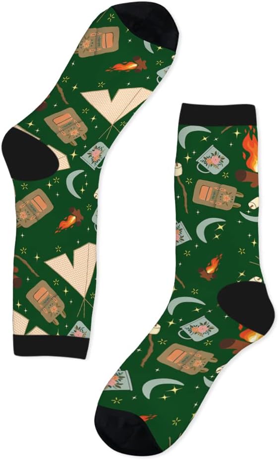 AOYEGO Volleyball Funny Socks Water Polo Balls Iridescent Novelty Casual Crew Socks Contrast Color Design for Women Men Gift