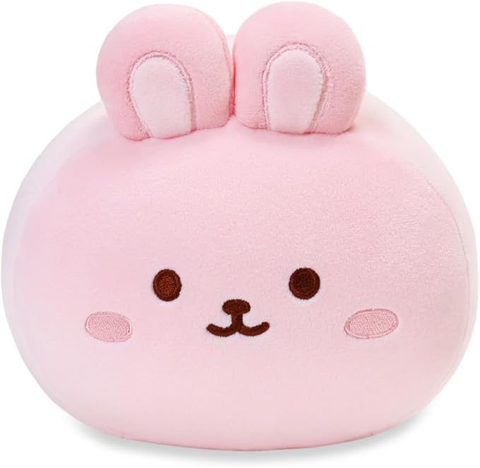 Anirollz Stuffed Animal Plush Toy – 10" Medium Plush Doll | Soft, Squishy, Cute, Comfort, Safe | Birthday Gift Pillow with Cute Character Pink Bunny Rabbit Bunniroll